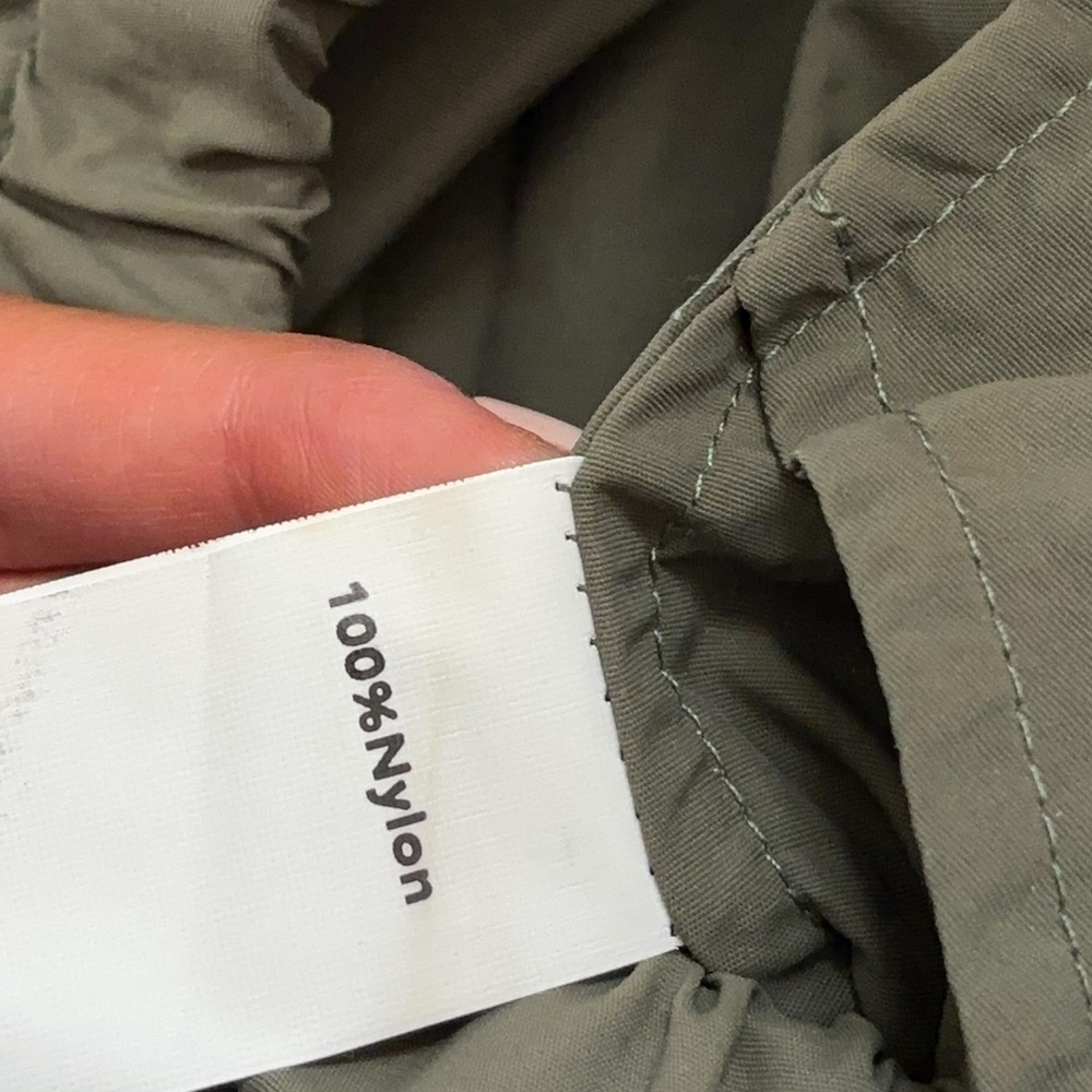 Beginning Boutique Green Wide Leg Pants Khaki Drawcord Cargo Pants - Picture 14 of 15